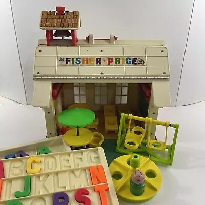 Vintage 1971 Fisher Price Little People #923 School House & Accessories • $64.99