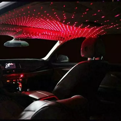 USB Car Interior LED Light Roof Room Atmosphere Starry Sky Lamp Star Projector • $8.55