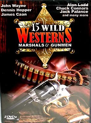 15 Wild Westerns Movies Marshals & Gunmen NEW 2 DVDS John Wayne Dennis Hopper • $5.88