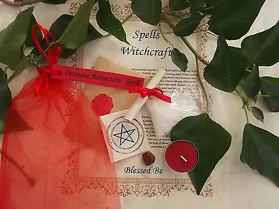 Increase Attraction  Spell Kit  Votive Candle  Magic Wicca Created By A Witch • £4.95