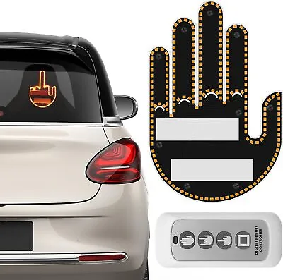 Finger Gesture Light With Remote LED Car Back Window Sign Hand Light Xmas Gift • $19.99