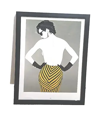 Patrick Nagel Framed Art Bookplate Print Of Woman 1985 1980s Picture • $27.99