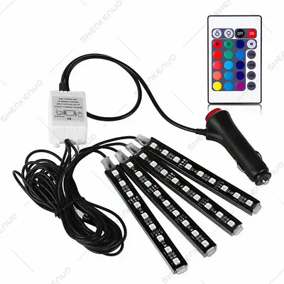 US 4X LED Under Car Tube Glow Underglow Underbody System Neon Strip Lights Kit • $13