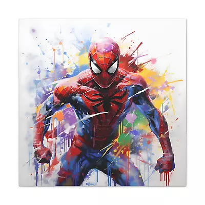 Marvel Spider Man Canvas Graffiti Style Colourful Wall Art Decor • £14.99