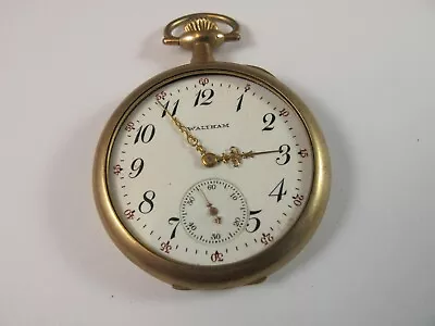 Waltham Mens Gold Filled 19j Riverside Pocket Watch 12s Gold Center Wheel • $49.99