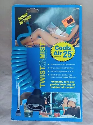 Misty Mate Twist & Mist Hose Attachment Blue Fine Mist Outdoor Air Cooling VTG • $15