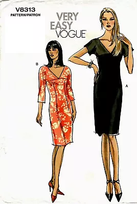 Vogue V8313 Misses Dress Sewing Pattern Uncut Size 6 8 10 12 • $9.24