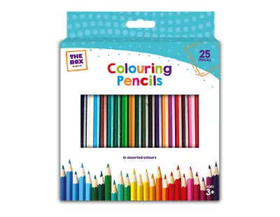 25 Colouring Pencils Set Kids Children Sketching Drawing School Stationery Gift • £2.89