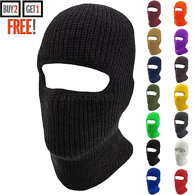 Ski Mask Winter Hat 1 One Hole Balaclava Hood Beanie Hats Tactical Warm Knit Cap • $7.99