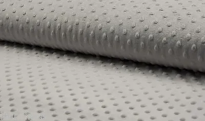 £6.50 • Buy Supersoft Dimple Dot Fleece Fabric Plush Cuddle Soft - 59  Wide - SILVER GREY