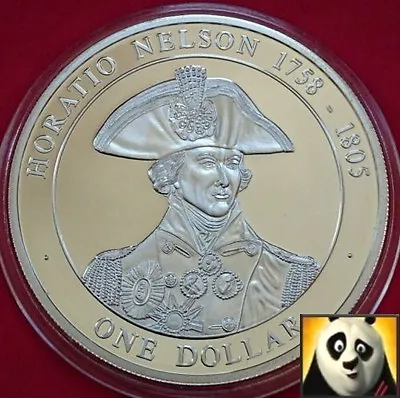 2005 COOK ISLANDS $1 Dollar Horatio Nelson British History .500 Silver Coin  • £22.95