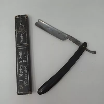 W.H. Morley & Sons Hallow Ground Vintage Straight Razor With Warranted Razor Box • $19