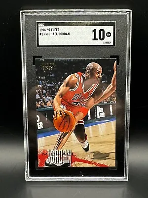 96-97 Fleer Michael Jordan #13 SGC 10 Gem Mint Chicago Bulls • $99