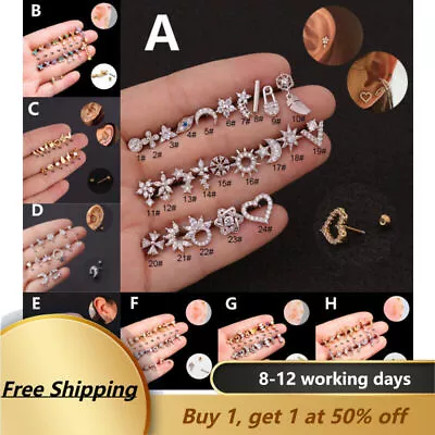 Labret Piercing Studs Tragus Helix Cartilage BAR Screw In Earring Labret Monroe • $5.89