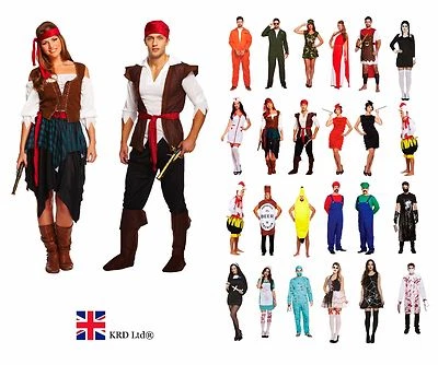 £8.64 • Buy ADULT FANCY DRESS COSTUME Ladies Mens Halloween Horror Outfit Book Character UK