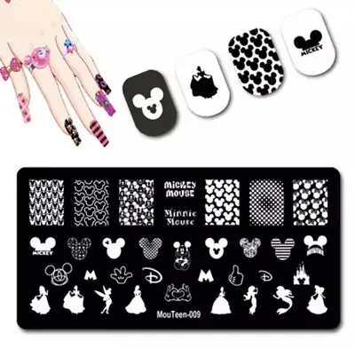 Disney Princess Minnie Mouse Mickey Mouse Cartoon Nail Art Stamping Image Plate • $16.99