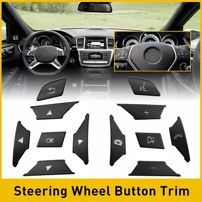 For 2012 2013-2016 Mercedes Benz E C G Class Steering Wheel Button Cover Trim US • $13.99