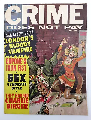 £64.48 • Buy VINTAGE Crime Does Not Pay April 1970 Vol.3 #1 - Gorey Cover True Crime Magazine