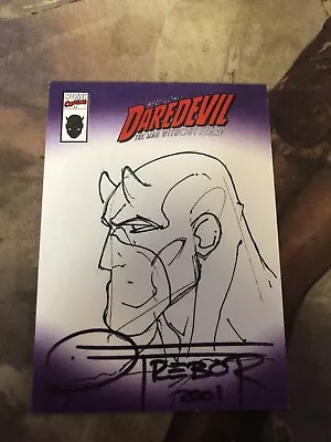 2001 Topps Marvel Legends  Custom Cover  Sketch Art Daredevil By Roberto Flores • $120