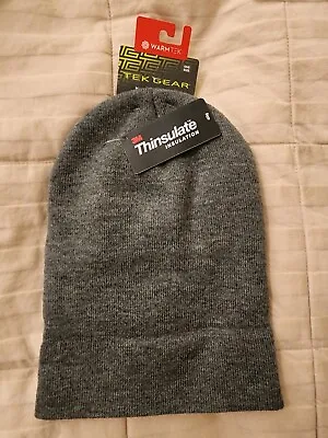 TEK GEAR 3M Thinsulate Gray Knit Hat Beanie Adult Size **NEW With Tags** • $8