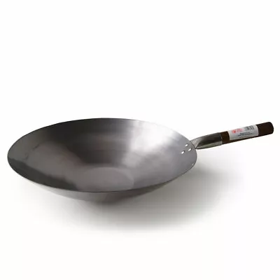 Hancock London Wok 16  (40cm) Round Based Carbon Steel Wok - Commercial Quality • £25.95