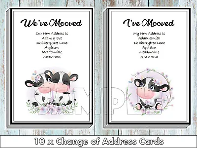 Personalised Change Of Address Cards New Home House Moving With Envelopes X 10 • £3.79