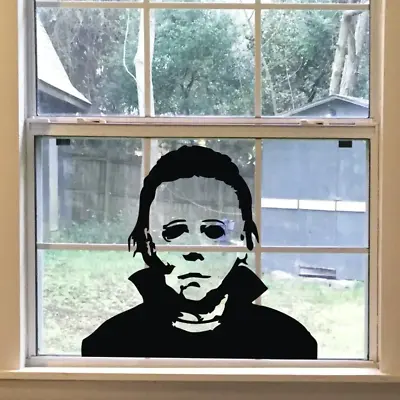 Halloween Holiday Decals Michael Myers Horror Living Room Sticker Funny Door Win • $14.99
