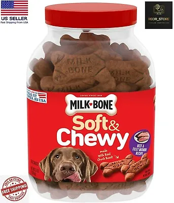 NEW Milk-Bone Soft & Chewy Beef & Filet Mignon Dog Snacks (37 Oz.)  • $24.57