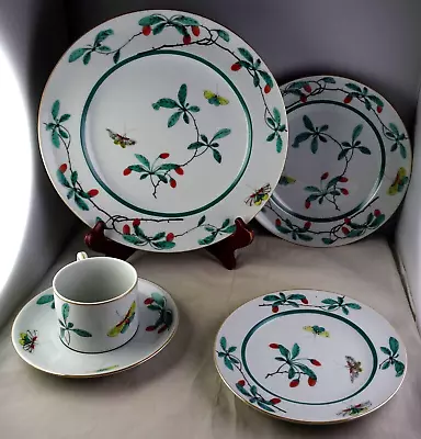 Mottahedeh Famille Verte Green 5-Piece Place Setting Dinner Salad Bread Flat C/S • $179.95