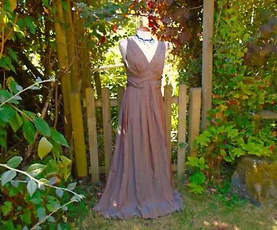 PROM Alternative Silk WEDDING DRESS Handfasting Pagan Rituals Maid Of Honour 12 • £49.99