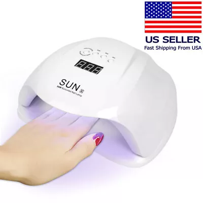 SUNX 54W UV Led Nail Dryer Professional Nail Lamp Sensor Gel Nail Curing PR VI • $19.99