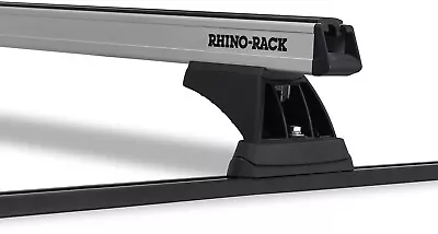 Rhino HD RCH Trackmount Silver 2 Bar Roof Rack For NISSAN Navara D22 4dr Ute Dua • $573.30