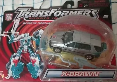 TRANSFORMERS “Robots In Disguise” X-BRAWN Silver Autobot  2001 SEALED In Box • $49.99