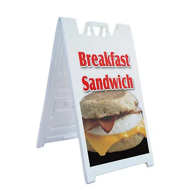 A-frame Sidewalk Breakfast Sandwich 24  X 36  Double Sided A-Frame Sidewalk Sign • $44.99