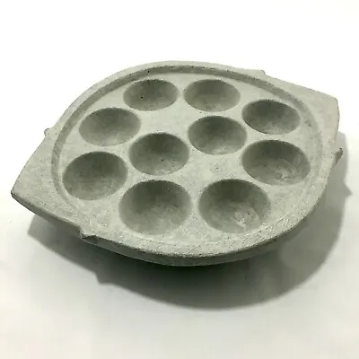 Ancient Cookware Indian Soapstone Paniyaram Maker - 10 Pit • $45.59