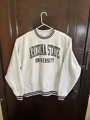 Arizona State University Sweatshirt Large Gray ASU Champion Reverse Weave VTG • $19.95