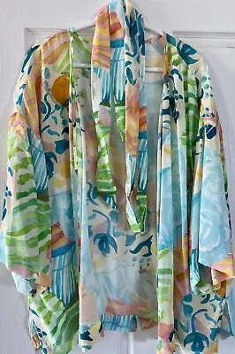$75 • Buy Gorman Kimono Style Dressing Gown Sz M Silk/viscose Unworn