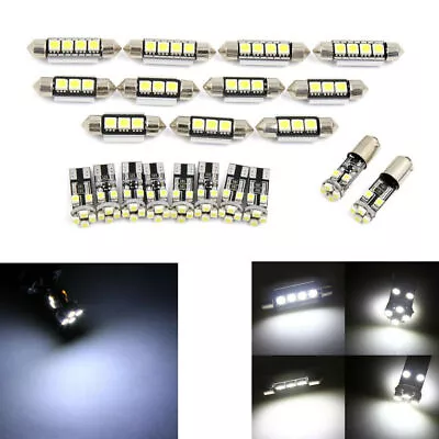 21X White Car LED Interior Dome Map Reading Footwell Light License Plate Lights • $16.10