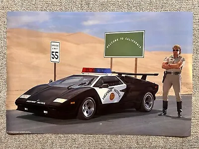 Lamborghini Countach California Highway Patrol 21 X32” Poster 1989 • $20