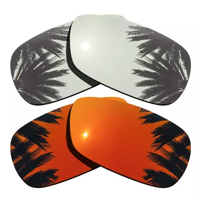 Silver Mirrored&Orange Red Polarized Replacement Lenses For-Oakley Crosshair 2.0 • $29.69