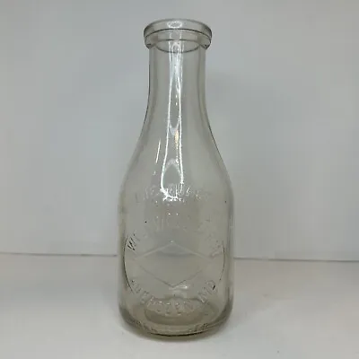 Quart Embossed Milk Bottle Dairy Westwood Farm ABERDEEN MARYLAND MD • $10.49