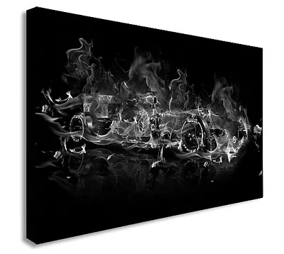 F1 FORMULA 1 ABSTRACT CAR BLACK AND WHITE  Canvas Wall Art Print. Various Sizes • £14.99