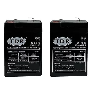 2x 6V 4AH UPS SLA Battery 6 Volt High Rate   4AH Toy Razor Electric Bike • $43.19