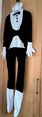 Adult Funny Waiter Fancy Dress Mime Artiste Fancy Dress Outfit Suit 40-44  New • £19.99