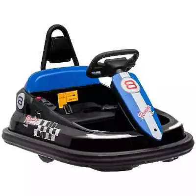 Electric Kids Ride On Blue 6V Battery Powered Bumper Spin Car W/ Horn Lights • £83.99