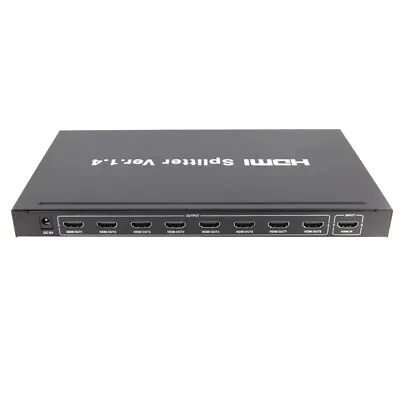 8 Port HDMI Y Splitter 1 In To 8 Way Output Mirror Display Audio Video V 1.4 • $34.99