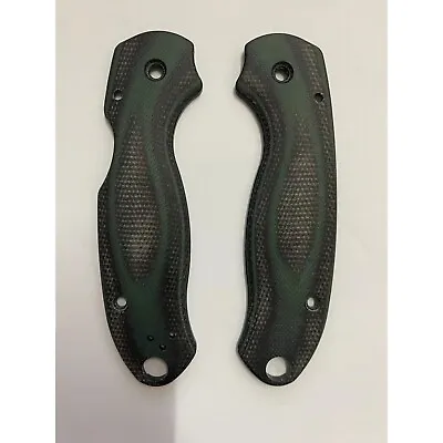 BK Micarta + GN G10 Snake Skin Pattern Handle Scales For Spyderco Para 3 / C223 • $22.95