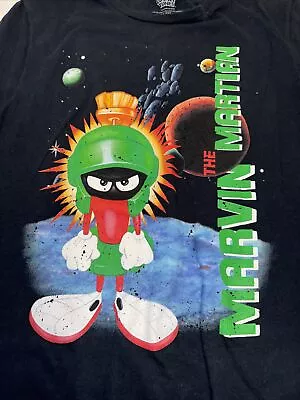 Looney Tunes Marvin The Martian T Shirt Black Size Medium • $60