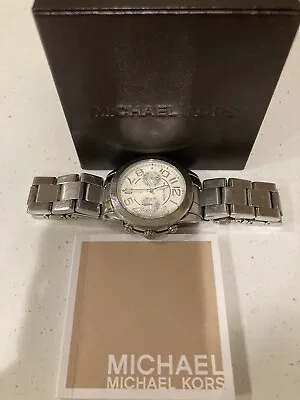 Michael Kors MK 5725 Mercer Chronogr￼aph All Stainless Steel Watch. ￼STUNNING! • $29