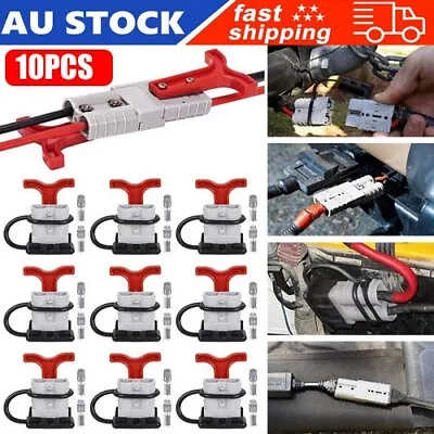 $28 • Buy 10x Anderson Style Plug Connectors 50 AMP T Handle Dust Cap Cover Solar AU